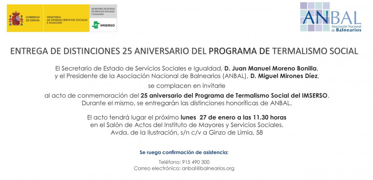 Termalismo Social 25 Aniversario