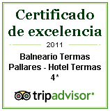 certificado excelencia Tripadvisor Termas Pallarés
