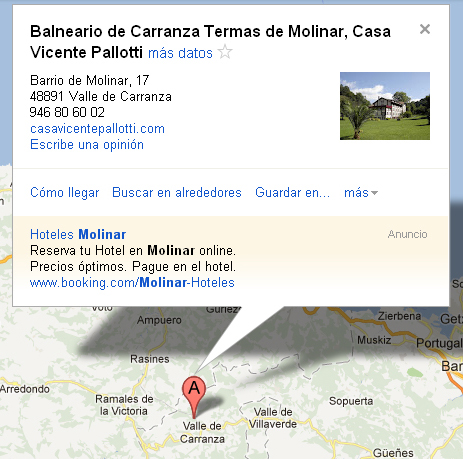 geolocalización Termas de Molinar